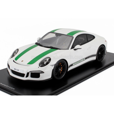 SCHUCO PORSCHE 911 991 R COUPE 2016 - WHITE GREEN 1/12