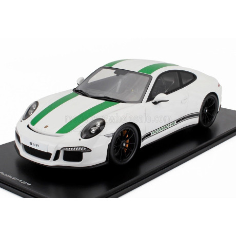 SCHUCO PORSCHE 911 991 R COUPE 2016 - WHITE GREEN 1/12