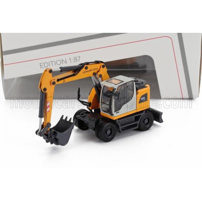 SCHUCO LIEBHERR A918 ESCAVATORE GOMMATO - TRACTOR EXCAVATOR - YELLOW WHITE BLACK 1/87
