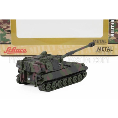 SCHUCO TANK M109G HOWITZER MILITARY 1945 - MILITARY CAMOUFLAGE 1/87