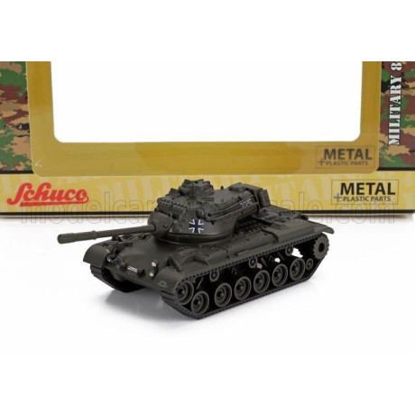 SCHUCO TANK M47 TANK GERMAN ARMY 1945 - MILITARY GREEN 1/87