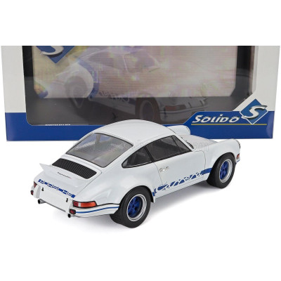 SOLIDO PORSCHE 911 CARRERA RS 2.7 COUPE 1973 - WHITE LIGHT BLUE 1/18