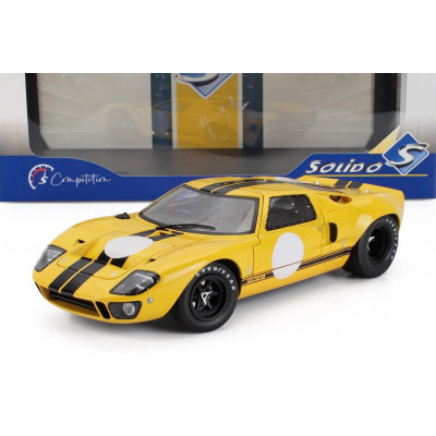 SOLIDO FORD USA GT40 MKI N 0 RACING 1968 - YELLOW BLACK 1/18