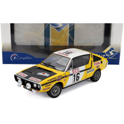 SOLIDO RENAULT R17 GORDINI (night version) N 16 RALLY DU MAROC 1976 JACKY PRIVE - TILBER - YELLOW WHITE BLACK 1/18