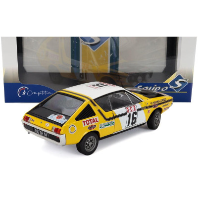 SOLIDO RENAULT R17 GORDINI (night version) N 16 RALLY DU MAROC 1976 JACKY PRIVE - TILBER - YELLOW WHITE BLACK 1/18