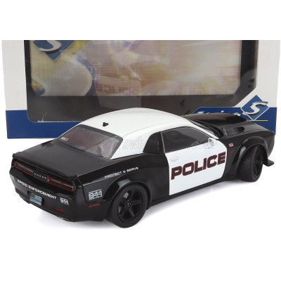 SOLIDO DODGE CHALLENGER R/T SCAT PACK HIGHWAY POLICE 2023 - BLACK WHITE 1/18