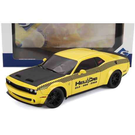 SOLIDO DODGE CHALLENGER SRT HELLCAT REDEYE WIDEBODY NYC HELLCAB 2023 - YELLOW BLACK 1/18