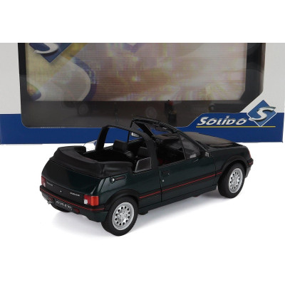 SOLIDO PEUGEOT 205 CTI MKI (GTi) 1.6 CABRIOLET 1986 - GREEN MET 1/18