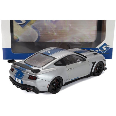 SOLIDO FORD USA MUSTANG SHELBY SUPER SNAKE COUPE 2025 - SILVER BLUE 1/18