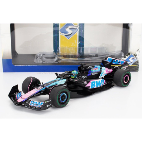 SOLIDO ALPINE F1  A524 TEAM BWT ALPINE N 31 BRAZILIAN GP 2024 ESTEBAN OCON - BLACK BLUE PINK 1/18