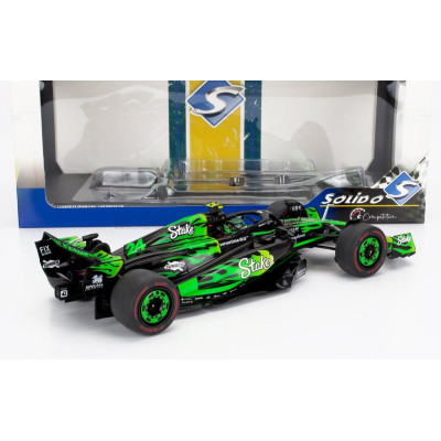 SOLIDO SAUBER F1  C44 TEAM STAKE KICK N 24 LAS VEGAS USA GP 2024 ZHOU GUANYU - GREEN BLACK 1/18