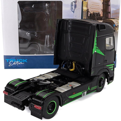 SOLIDO MERCEDES BENZ ACTROS L TRACTOR TRUCK 2-ASSI 2023 - BLACK GREEN 1/24