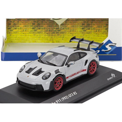 SOLIDO PORSCHE 911 992 GT3 RS COUPE 2023 - SILVER RED 1/43