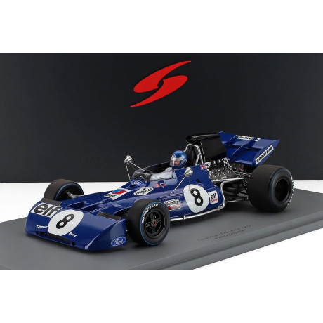 SPARK MODEL TYRRELL F1  004 TEAM ELF TYRREL N 8 FRANCE GP 1972 PATRICK DEPAILLER - BLUE 1/18