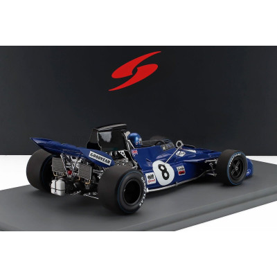SPARK MODEL TYRRELL F1  004 TEAM ELF TYRREL N 8 FRANCE GP 1972 PATRICK DEPAILLER - BLUE 1/18