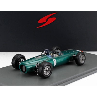 SPARK MODEL BRM F1  P261 N 8 WINNER MONACO GP 1964 GRAHAM HILL - GREEN MET ORANGE 1/18