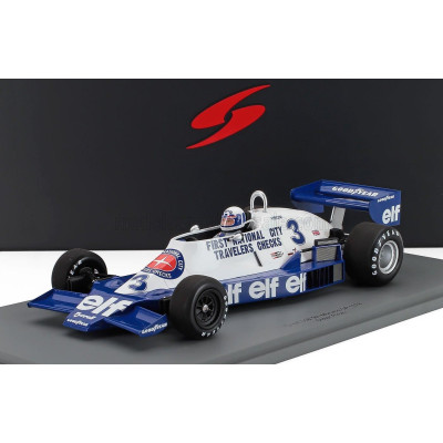 SPARK MODEL TYRRELL F1  008 TEAM ELF N 3 MONACO GP 1978 DIDIER PIRONI - BLUE WHITE 1/18
