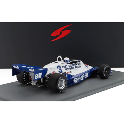 SPARK MODEL TYRRELL F1  008 TEAM ELF N 3 MONACO GP 1978 DIDIER PIRONI - BLUE WHITE 1/18