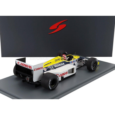 SPARK MODEL WILLIAMS F1  FW11 HONDA TEAM WILLIAMS N 6 WINNER BRAZILIAN GP 1986 NELSON PIQUET - BLUE YELLOW WHITE 1/18