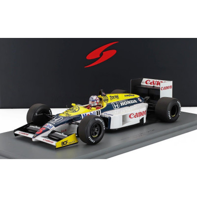 SPARK MODEL WILLIAMS F1  FW11 TEAM WILLIAMS N 5 WINNER BRITISH GP 1986 NIGEL MANSELL - YELLOW WHITE BLACK 1/18