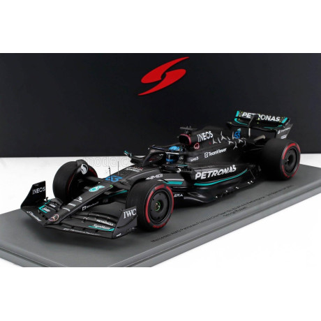 SPARK MODEL MERCEDES GP F1 W14 TEAM MERCEDES-AMG PETRONAS FORMULA ONE N 63 3rd SPAIN GP 2023 GEORGE RUSSELL - MATT BLACK 1/18
