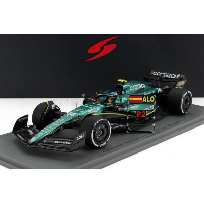 SPARK MODEL ASTON MARTIN F1  AMR23 TEAM ARAMCO COGNIZANT N 14 2nd CANADA GP 2023 FERNANDO ALONSO - GREEN 1/18
