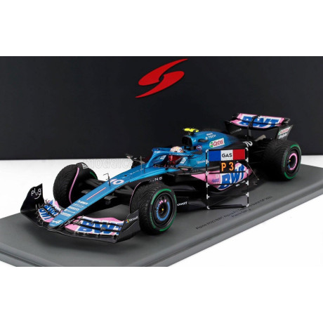SPARK MODEL ALPINE F1  A523 TEAM BWT ALPINE N 10 3rd DUTCH GP 2023 PIERRE GASLY - BLUE PINK 1/18
