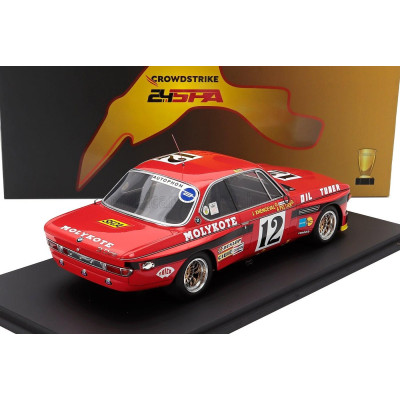 SPARK MODEL BMW 3.0 CSL TEAM LUIGI RACING N 12 WINNER 24h SPA 1974 ALAIN PELTIER - PIERRE DIEUDONNE - JEAN XHENCEVAL - RED 1/18