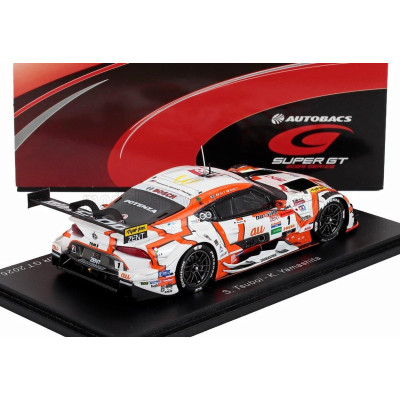 SPARK MODEL TOYOTA SUPRA GR TEAM TGR AU TOM'S N 1 GT500 CLASS SUPER GT 2025 KENTA YAMASHITA - SHO TSUBOI - ORANGE WHITE 1/43