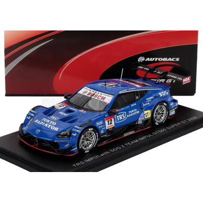 SPARK MODEL NISSAN Z NISMO TEAM TRS IMPUL N 12 GT500 CLASS SUPER GT 2025 KAZUKI HIRAMINE - BERTRAND BAGUETTE - BLUE 1/43