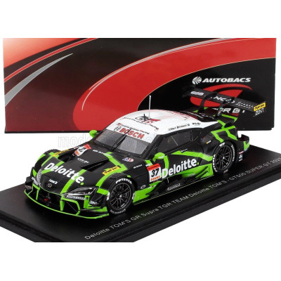 SPARK MODEL TOYOTA SUPRA GR TEAM TGR DELOITTE TOM'S N 37 GT500 CLASS SUPER GT 2025 UKYO SASAHARA - GIUL-IANO ALESI - GREEN BLACK