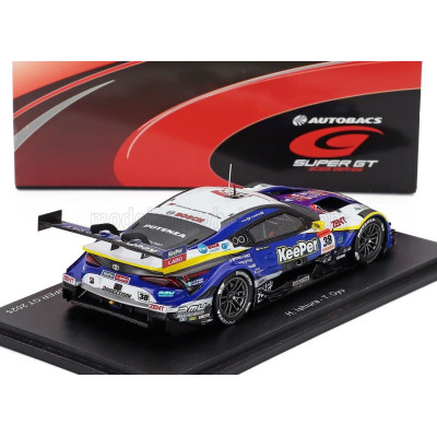 SPARK MODEL TOYOTA SUPRA GR TEAM KEEPER CERUMO N 38 GT500 CLASS SUPER GT 2025 HIROAKI ISHIURA - TOSHIKI OYU - BLUE BLACK WHITE 1
