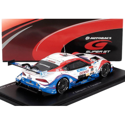 SPARK MODEL TOYOTA SUPRA GR TEAM DENSO KOBELCO SARD N 39 GT500 CLASS SUPER GT 2025 YUHI SEKIGUCHI - SASHA FENESTRAZ - WHITE RED