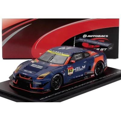 SPARK MODEL NISSAN GT-R NISMO GT3 TEAM HELM MOTORSPORTS N 62 GT300 CLASS SUPER GT 2025 YUYA HIRAKI - REIJI HIRAKI - MATT BLUE OR