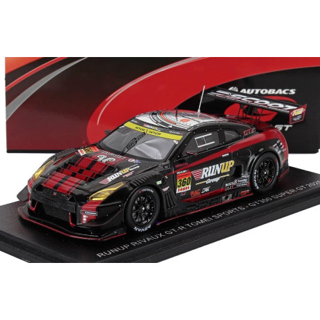 SPARK MODEL NISSAN GT-R NISMO GT3 TEAM TOMEI SPORT N 360 GT300 CLASS SUPER GT 2025 TAKAYUKI AOKI - RIN ARAKAWA - BLACK RED 1/43