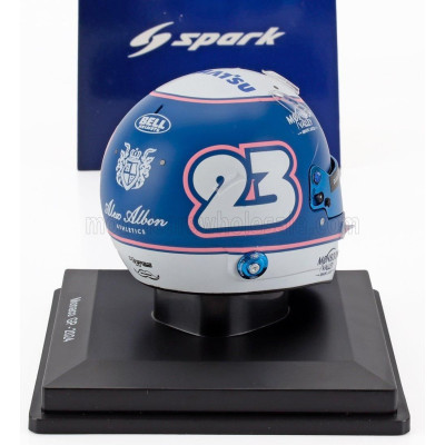 SPARK MODEL BELL HELMET CASCO HELMET F1 ALEXANDER ALBON TEAM WILLIAM RACING N 23 MONACO GP 2024 - BLUE WHITE 1/5