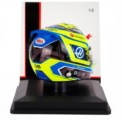 SPARK MODEL BELL HELMET CASCO HELMET F1 OLIVER BEARMAN TEAM MONEYGRAM HAAS N 87 SEASON 2025 - YELLOW BLUE 1/5