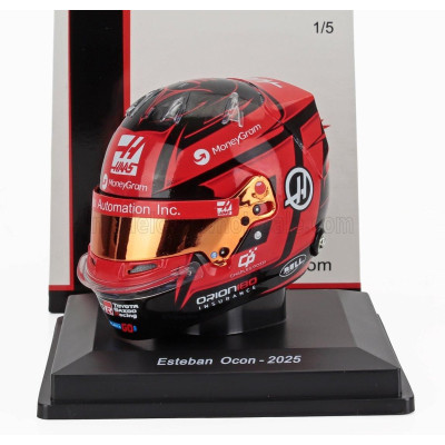 SPARK MODEL BELL HELMET CASCO HELMET F1 ESTEBAN OCON TEAM MONEYGRAM HAAS N 31 SEASON 2025 - RED BLACK 1/5