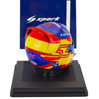 SPARK MODEL BELL HELMET CASCO HELMET F1 CARLOS SAINZ TEAM ATLASSIAN WILLIAMS RACING N 55 SEASON 2025 - BLUE YELLOW RED 1/5
