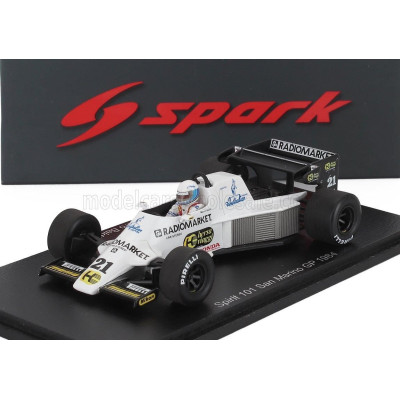 SPARK MODEL SPIRIT F1  101 N 21 DAN MARINO GP 1984 MAURO BALDI - WHITE BLACK 1/43