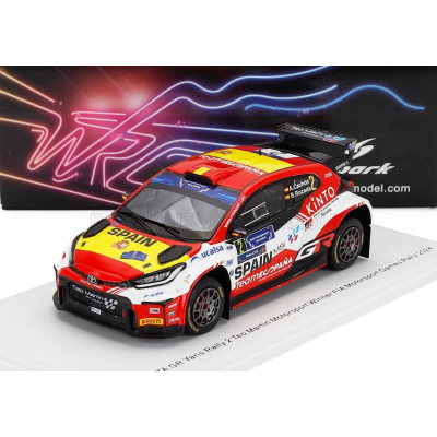 SPARK MODEL TOYOTA YARIS GR RALLY2 TEAM TEO MARTIN MOTORSPORT N 2 WINNER RALLY FIA MOTORSPORT GAMES VALENCIA 2024 ALEJANDRO CACH