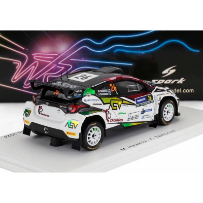 SPARK MODEL TOYOTA YARIS GR RALLY2 N 26 5th RC2 RALLY SWEDEN 2024 MIKKO HEIKKILA - KRISTIAN TEMONEN - WHITE 1/43