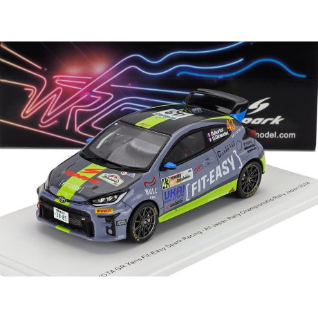 SPARK MODEL TOYOTA YARIS GR TEAM FIT-EASY SPARK RACING N 43 RALLY JAPAN 2024 DIDIER AURIOL - DENIS GIRAUDET - BLUE GREEN BLACK 1