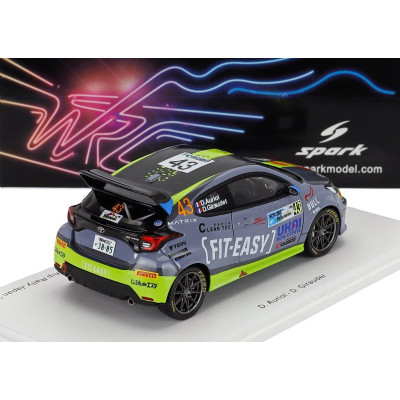 SPARK MODEL TOYOTA YARIS GR TEAM FIT-EASY SPARK RACING N 43 RALLY JAPAN 2024 DIDIER AURIOL - DENIS GIRAUDET - BLUE GREEN BLACK 1