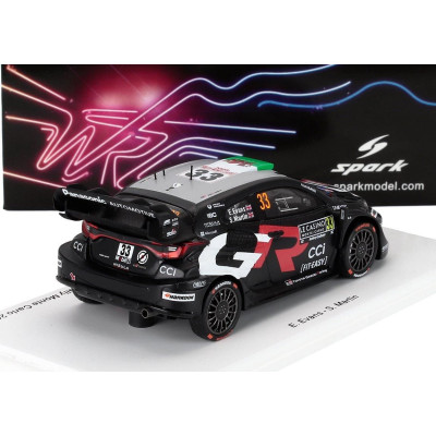 SPARK MODEL TOYOTA YARIS GR RALLY1 TEAM GAZOO RACING WRT N 33 2nd RALLY MONTECARLO 2025 ELFYN EVANS - SCOTT MARTIN - BLACK 1/43