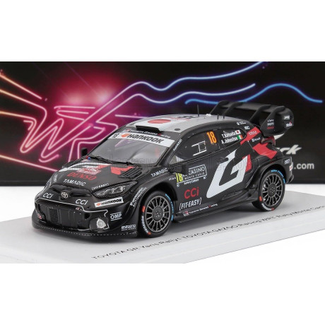SPARK MODEL TOYOTA YARIS GR RALLY1 HYBRID TEAM TOYOTA GAZOO RACING WRT N 18 RALLY MONTECARLO 2025 TAKAMOTO KATSUTA - AARON JOHNS