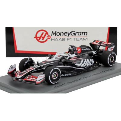 SPARK MODEL HAAS F1  FW24 TEAM MONEYGRAM HAAS N 50 AZERBAIJAN GP 2024 OLIVER BEARMAN - BLACK WHITE 1/43