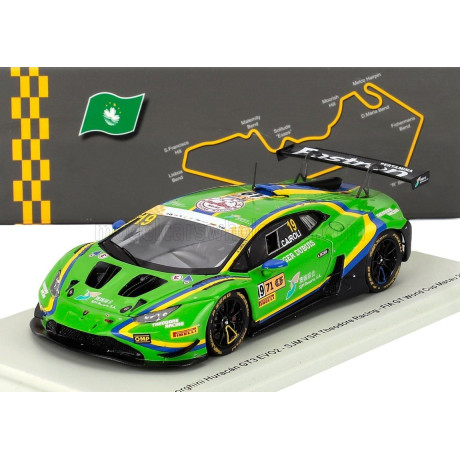 SPARK MODEL LAMBORGHINI HURACAN GT3 EVO2 TEAM SJM VSR THELDORE RACING N 19 FIA GT WORLD CUP MACAU 2024 MATTEO CAIROLI - GREEN YE