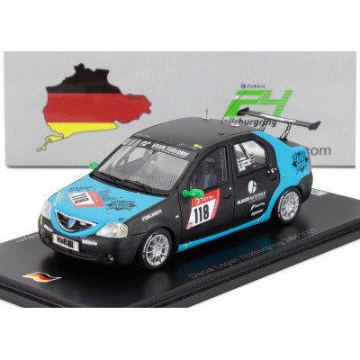 SPARK MODEL DACIA LOGAN TEAM SWIFTWING.DE N 118 24h NURBURGRING 2021 O.KRIESE - M.LACHMAYER - M.CHAROUDIN - BLACK BLUE 1/43