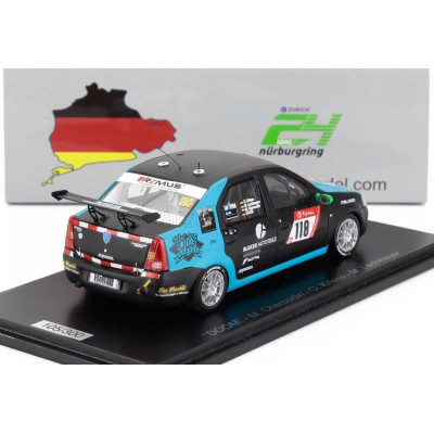 SPARK MODEL DACIA LOGAN TEAM SWIFTWING.DE N 118 24h NURBURGRING 2021 O.KRIESE - M.LACHMAYER - M.CHAROUDIN - BLACK BLUE 1/43